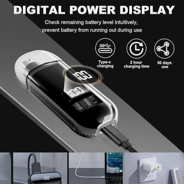 2026 Advanced Rechargeable Nose Hair Trimmer for Men and Women, Painless Eyebrow and Facial Hair Shaver with LED Display, Waterproof Dual Edge Blades for Effortless Cleaning